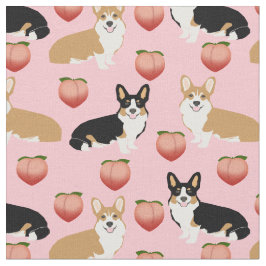 Tela corgi y perros corgi tricolores emoji de melocotón