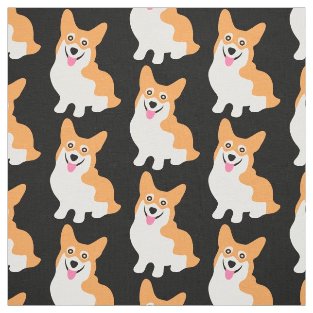 Tela Corgis lindos por la yarda (Retal)