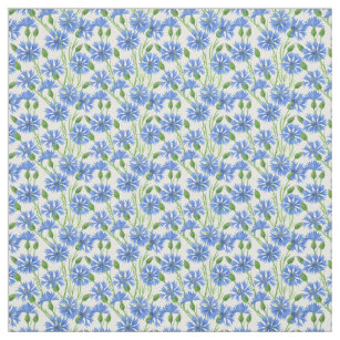 Tela Cornflores de color azul, flores silvestres en bla