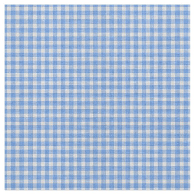 Tela Cornflower Blue Gingham Check Pattern  (De cerca)