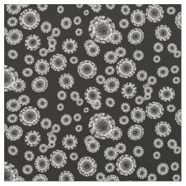 Tela Coronavirus - Blanco y negro