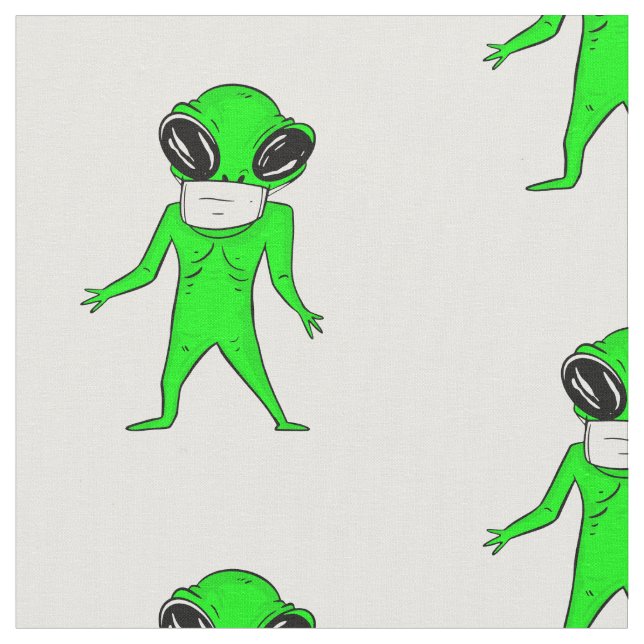 Tela coronavirus halloween máscara alienígena (De cerca)