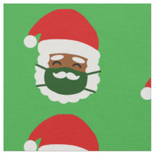 Tela coronavirus máscara facial negro santa navidades
