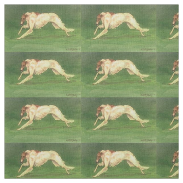 Tela corriente del arte del perro del Borzoi (Retal)