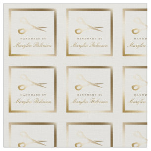 Tela Cortar y cortar   Tijeras blancas y de oro hechas 