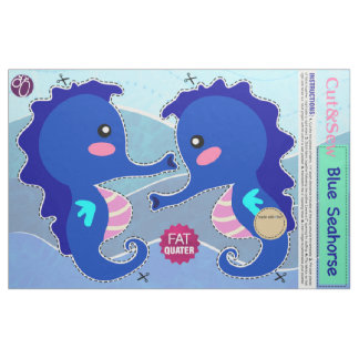 Tela Cortar y mascar: caballito de mar azul