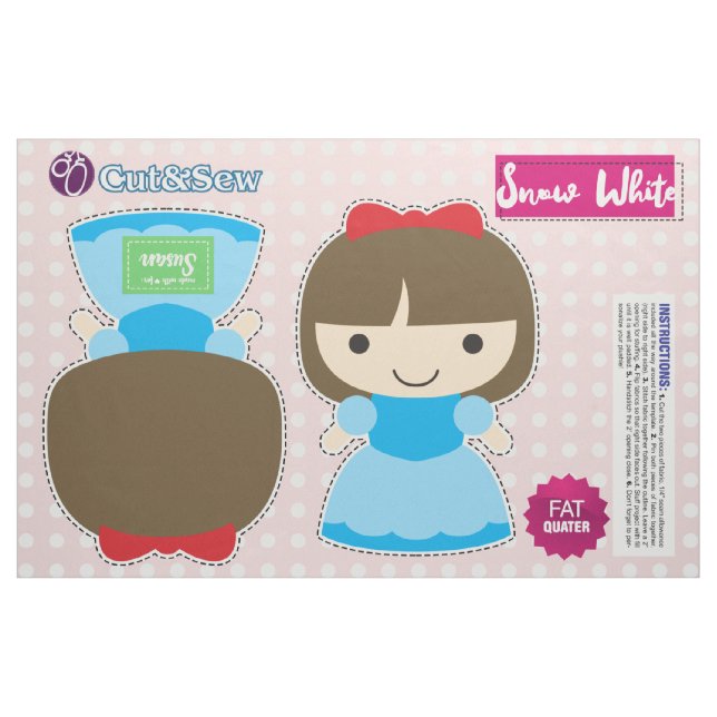 Tela Corte y cosa blanco como la nieve - proyecto fácil ("Cuarto gordo" (fat quarter))