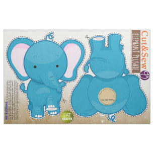 Tela Corte y cosa: Elefante azul