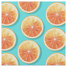 Cortes de naranja en azul