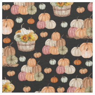 Tela Cosecha de calabaza rusa en negro
