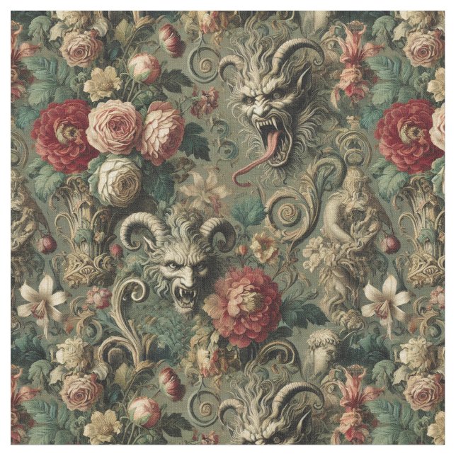 Tela Cosecha Renegada - Tile Gótico Clásico (De cerca)