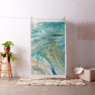 Tela Costa turquesa de acrílico para verter abstracto
