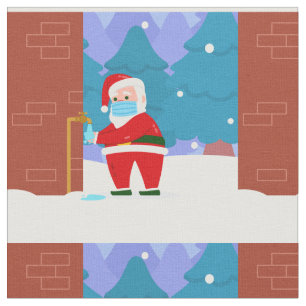 Tela covid alegre navidad máscara facial santa lava las