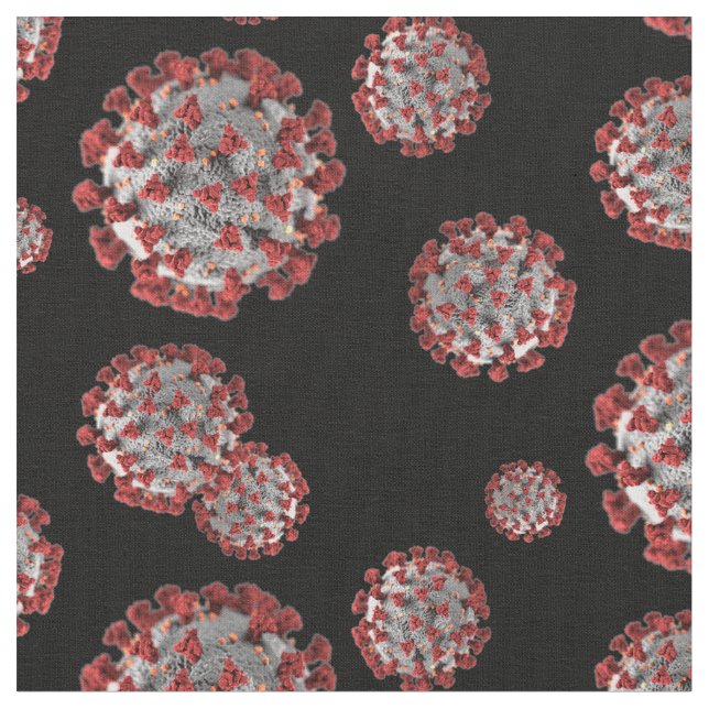 Tela cóvid patógeno estampado coronavirus sin fisuras (De cerca)