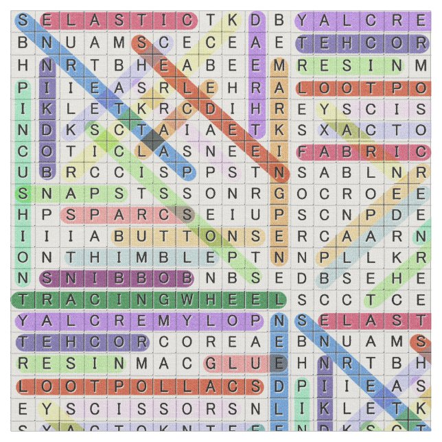 Tela Crafting Scodeando búsqueda de palabras (De cerca)