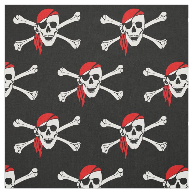 Tela Cráneo y bandera pirata del pirata (Retal)
