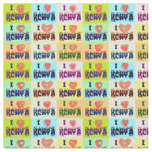 Tela Crea tu propia Kenia colorida