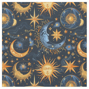 Tela Crea tu propio Celestial Azul y Oro de Medianoche
