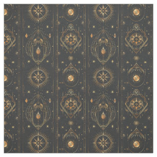 Tela Crea tu propio negro místico dorado elegante