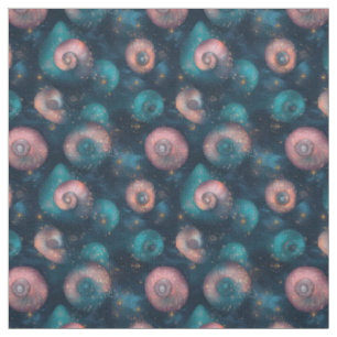Tela Crea tus propias burbujas en espiral de coral teal