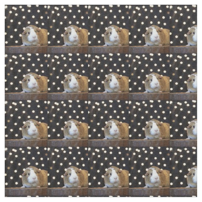 Tela Cream and Tan Guinea Pig Fabric (De cerca)