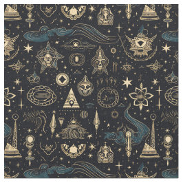 Tela Create Your Own Blue & Gold Pagan Symbols Black