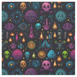 Tela Create Your Own Colorful Symbols & Skulls Black