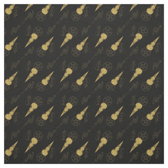 Tela Create Your Own Gold Ritual Symbols Black (Retal)