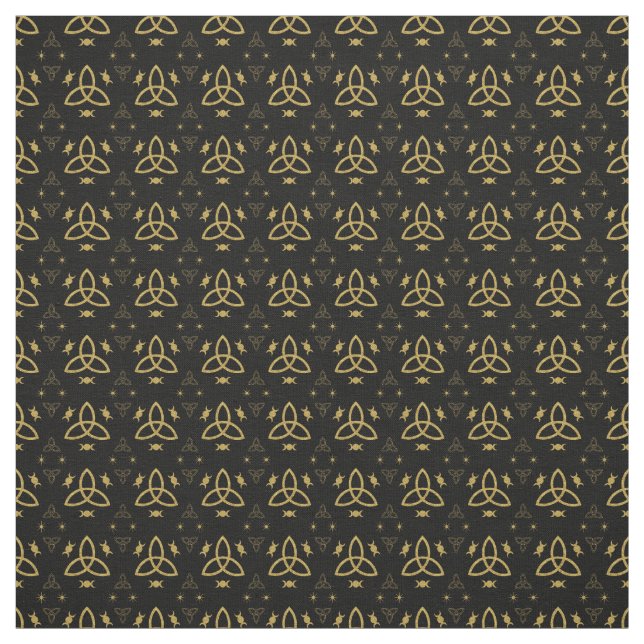 Tela Create Your Own Gold Triquetra Moon Goddess Black (Retal)