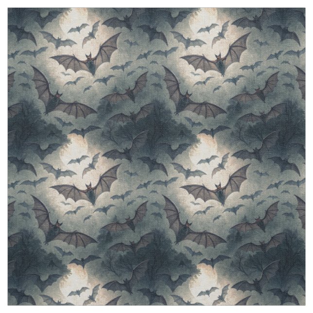 Tela Create Your Own Gothic Bats Moonlight (Retal)