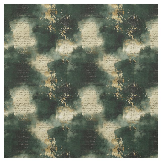 Tela Create Your Own Teal Gold Mysterious Text Black (Retal)