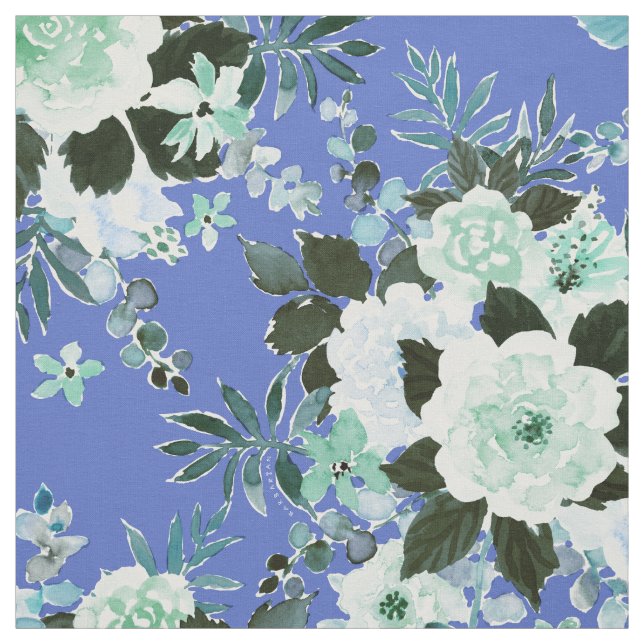 Tela CRECIMIENTO SPURT Periwinkle Blue Floral (Retal)