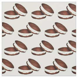 Tela Crema de chocolate Whoopie Pie Pies Tejido de comi