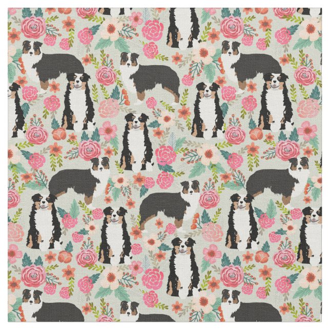 Tela Crema de florines para perros australianos tricolo (De cerca)