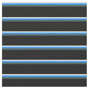 Tela Crema de menta, azul, gris pizarra oscura y negro