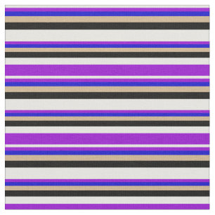 Tela Crema de menta, violeta oscura, azul, blanco y neg