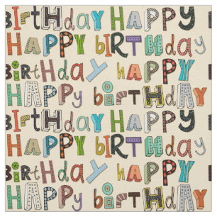 Tela crema del feliz cumpleaños