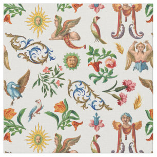 Tela Criaturas mitológicas de las aves italianas renac