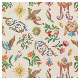 Tela Criaturas mitológicas de las aves italianas renac