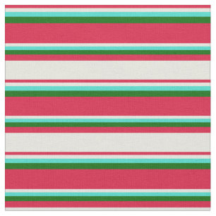 Tela Crimson, beige, turquesa y color verde oscuro