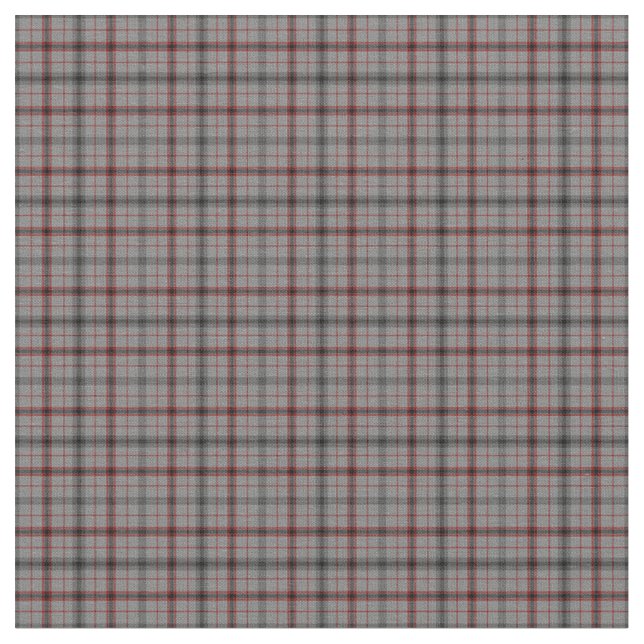 Tela Crimson n Grays Plaid Fabric (De cerca)