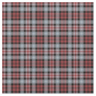 Tela Crimson, Negro y Gris Plaid Deportivo