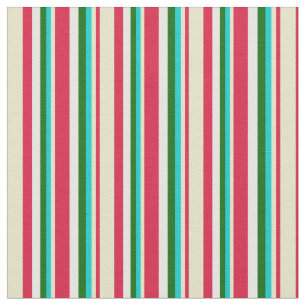 Tela Crimson, Pale Goldenrod, Turquesa, Green & White