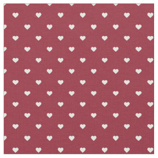 Tela Crimson Polka Dot Hearts