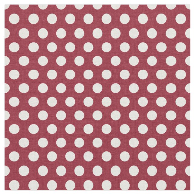 Tela Crimson Polka Dots (De cerca)