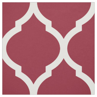 Tela Crimson - Quatrefoil marroquí a gran escala