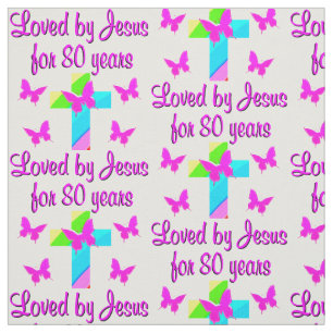 TELA CRISTIANO 80º CUMPLEAÑOS DISEÑO CRUZ