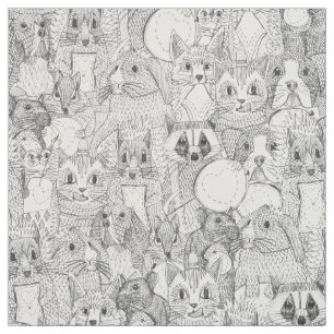 Tela critters cruzados locos de la puntada