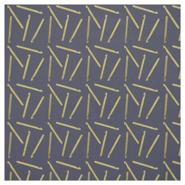 Tela Crochet Hooks Crafts Gold + Midnight Blue (Retal)