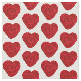 Tela Crochet Yarn Heart Red Craft